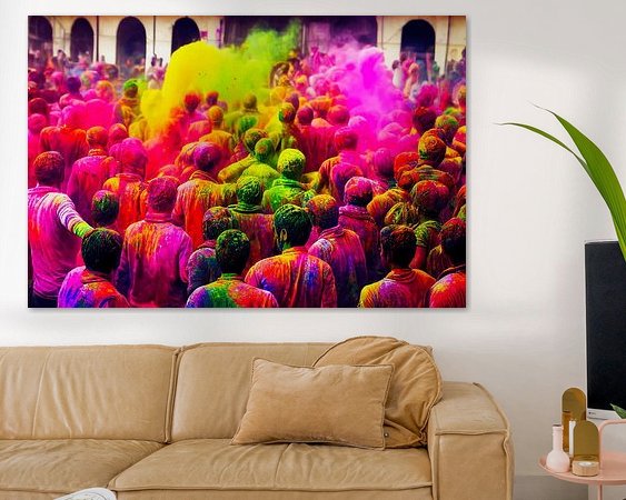 Voorbeeld van het werk in een kamer