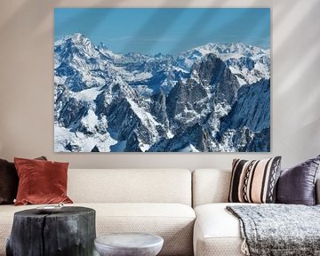 Bergketen van het Mont Blanc-massief van Hozho Naasha