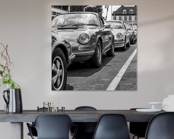 Porsche classics on a ferry