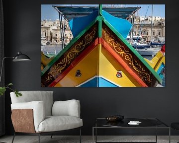the familiar eyes on Malta's wooden boat by Eric van Nieuwland