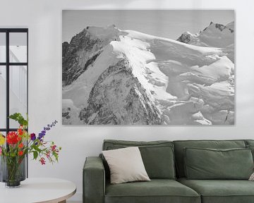 Mont Blanc-landschap in zwart-wit van Hozho Naasha