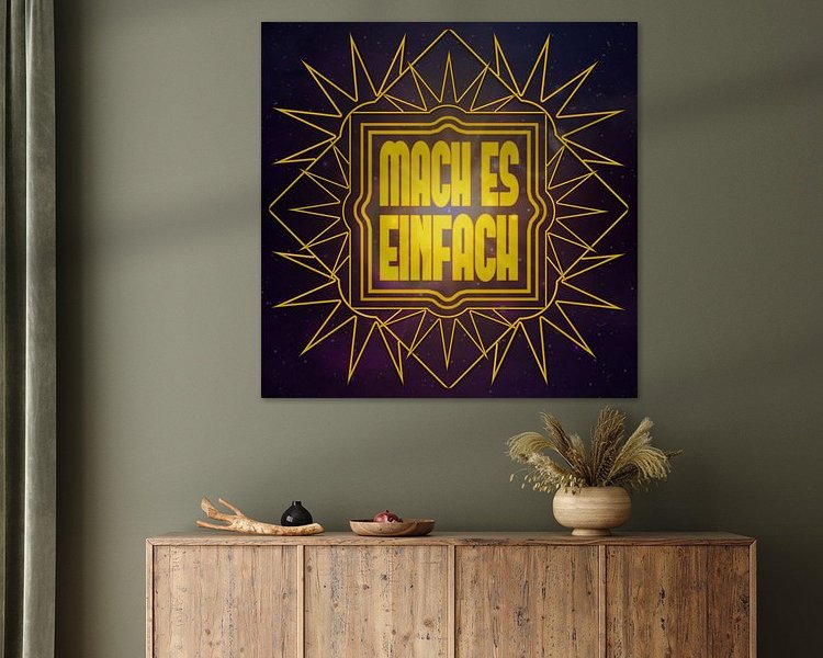 Voorbeeld van het werk in een kamer