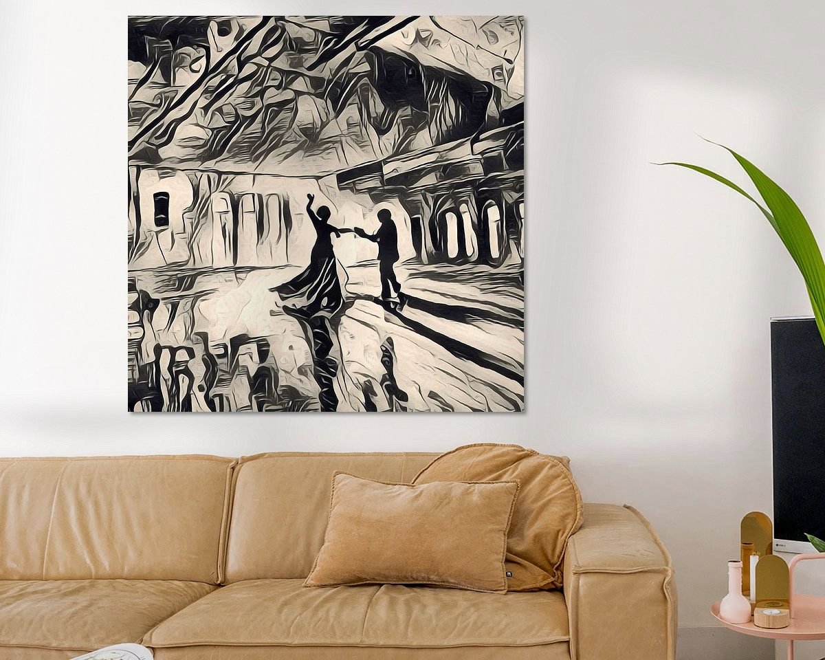 Voorbeeld van het werk in een kamer