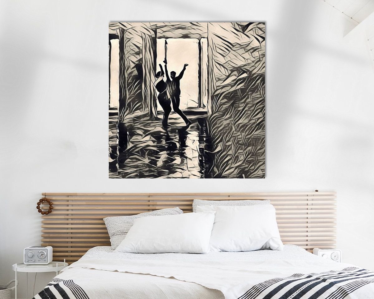 Voorbeeld van het werk in een kamer