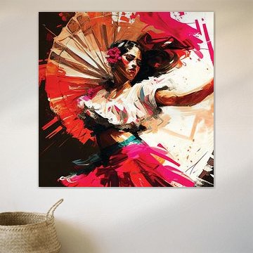 Dynamische Flamenco-Tänzerin