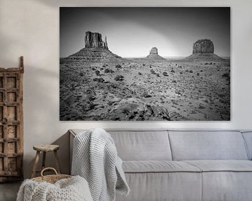 Beautiful MONUMENT VALLEY black and white by Melanie Viola