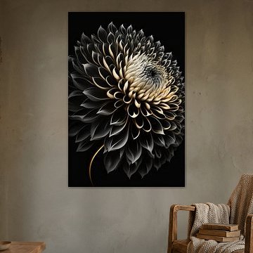 Chrysantheme mit Gold von Bert Nijholt