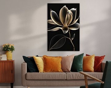 Goldene Magnolienblüte von Bert Nijholt