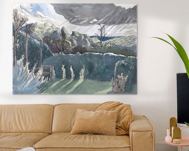 Voorbeeld van het werk in een kamer