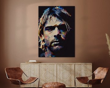 Kurt Cobain Pop Art van WpapArtist WPAP Artist