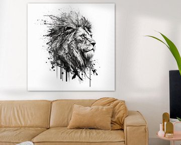 Majestueuze leeuw van Poster Art Shop
