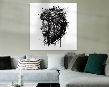 Lion majestueux sur Felix Brönnimann