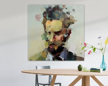 Colourful abstract portrait by Carla Van Iersel