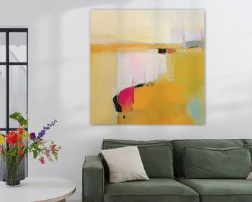 Abstrakte Malerei in überwiegend gelben Farbtönen von Studio Allee