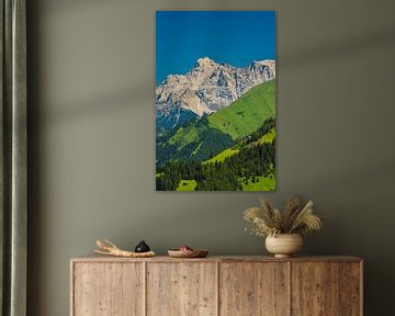 Magnifique vue lointaine sur la Zugspitze dans les Alpes sur Raphael Koch
