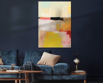 Abstract schilderij in warme kleuren van Studio Allee
