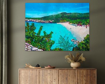 Strand Grote Knip Curaçao von Happy Paintings