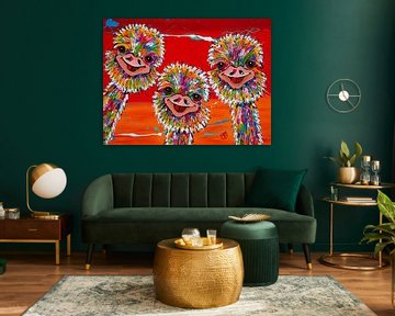 Cheerful trio in red by Happy Paintings