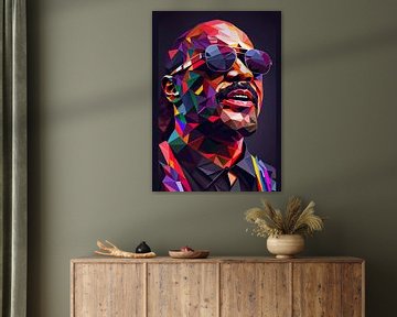 Stevie Wonder Pop Art van WpapArtist WPAP Artist