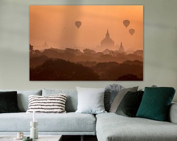 Hot air balloons over Bagan in Myanmar by Roland Brack