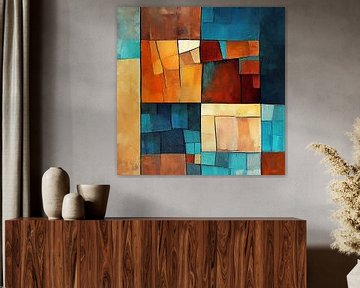 Natural harmony in aqua, blue and brown by Color Square