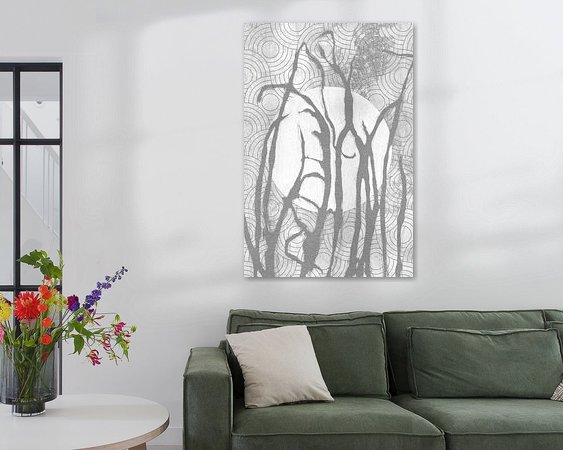 Voorbeeld van het werk in een kamer