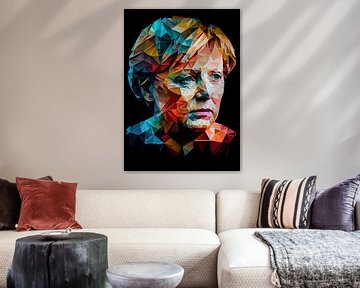 Angela Merkel Laagpolig van WpapArtist WPAP Artist