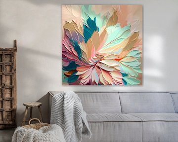 Abstracte Pastel Bloem van Jacky