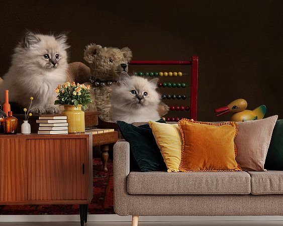 Voorbeeld van het werk in een kamer