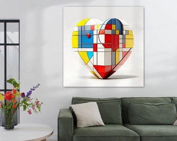 Mondrian Heart by Jacky