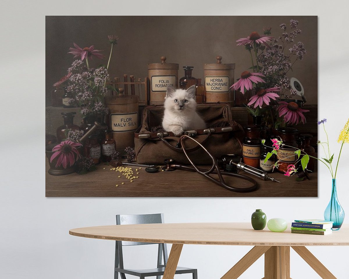 Voorbeeld van het werk in een kamer