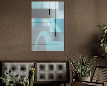 Mid-Century Modern - Octopus | turquoise van Melanie Viola