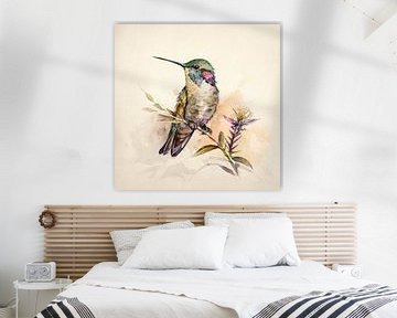 Hummingbird Watercolour Watercolour Digital Art Fantasy by Preet Lambon