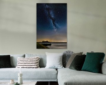 Melkweg boven het IJsselmeer van Rob IJsselstein