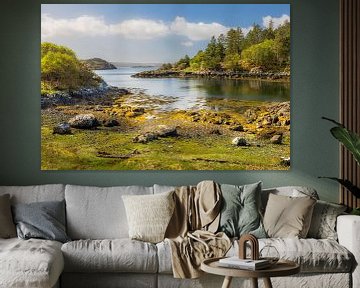 Scottish landscape with a loch on the west coast by Rob IJsselstein
