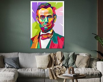 Abraham Lincoln in wpap-Pop-Art von amex Dares