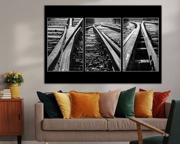Triptychon einer Eisenbahnweiche von Rob Boon