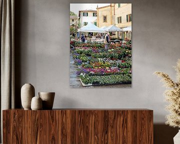 Bloemenmarkt Cetona Toscane van Dorothy Berry-Lound