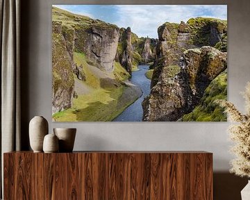 Fjaðrárgljúfur gorge in Iceland by Tim Vlielander