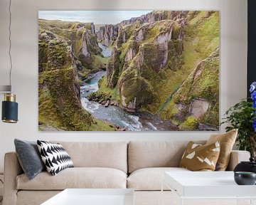 Gorge de Fjaðrárgljúfur en Islande sur Tim Vlielander