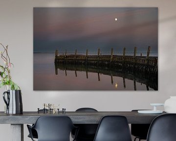 De Flaauwershaven aan de Oosterschelde in prachtig avondlicht, Zeeland. van Ronald Harmsen