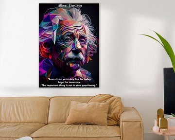 Albert Einstein Pop Art Low Poly van WpapArtist WPAP Artist