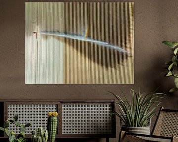 Irrigation pivot gun machine spraying water on a field during a  by Sjoerd van der Wal Photography