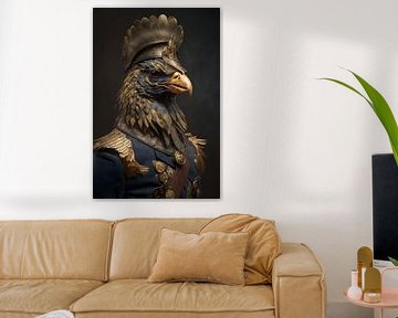Portret van de van de baas van kippenland van Digitale Schilderijen