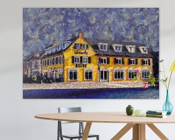 Vincents bistro in Etten-Leur (schilderij in de stijl van Vincent van Gogh)