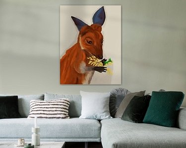 Voorbeeld van het werk in een kamer