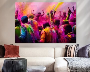 Holi festival in India on the street by Animaflora PicsStock