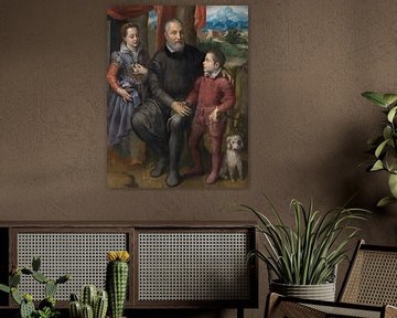 Portretgroep met de vader van de kunstenaar, Sofonisba Anguissola