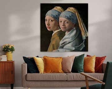 De meisjes van Johannes Vermeer van Digital Art Studio