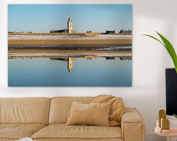 White or Old Church in Katwijk aan Zee by Peter Sneijders